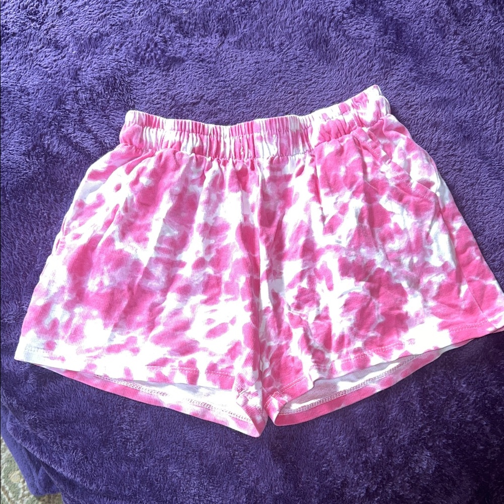 H&M Pink and White Tie-Dye Kids Shorts